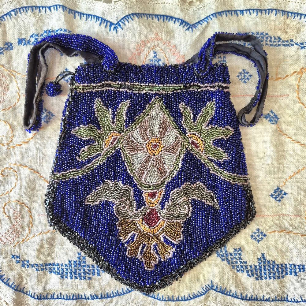1920s-30s Beaded Beggar's Bag